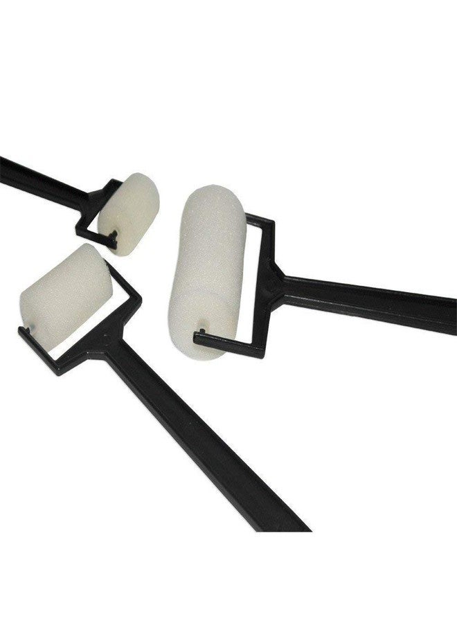 Brille Bee Sponge Stamp Foam Painting Brushes, Flower Shapes, Art Paint Drawing Tools, DIY Graffiti Stamps for Kids Early Learning (Roller Spounge 3pcs) - Image 2